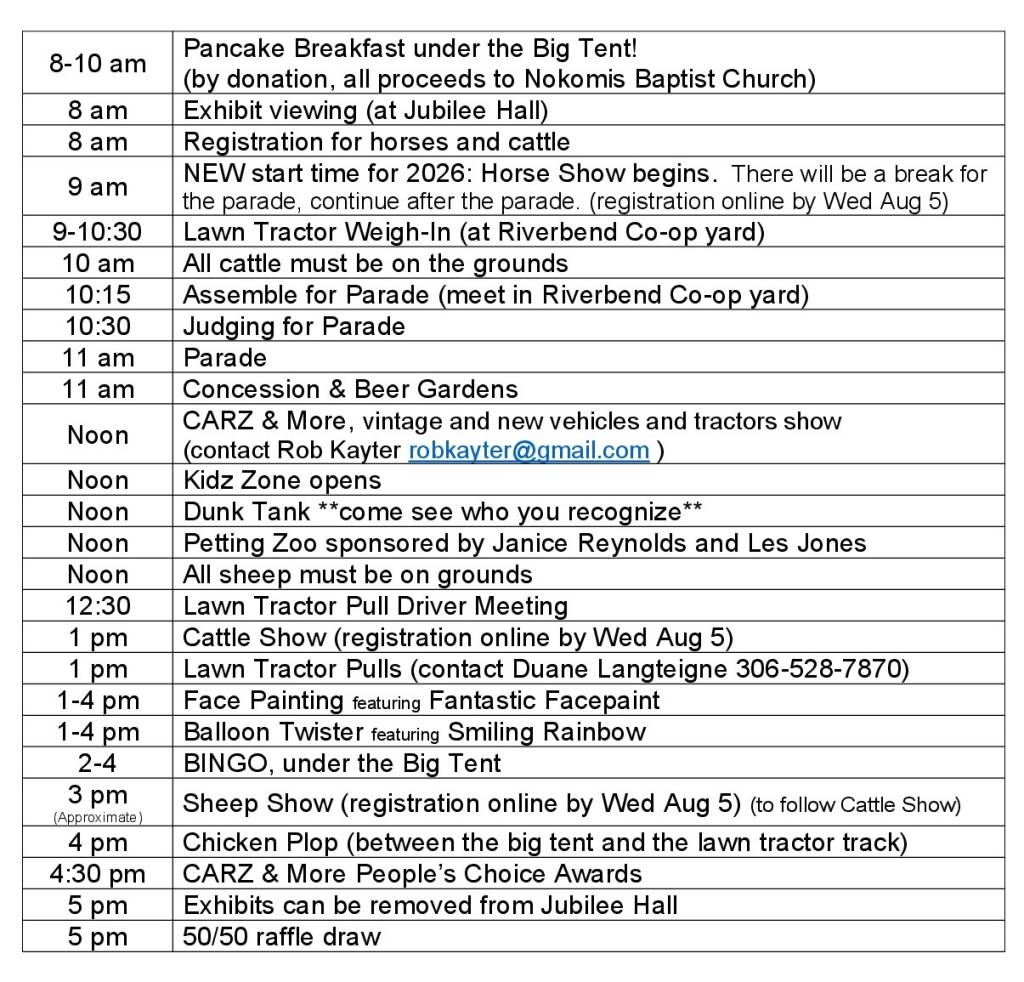 2026 Schedule